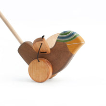 Load image into Gallery viewer, Wooden Sparrow Push Toy
