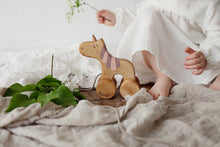 Load image into Gallery viewer, Wooden Unicorn Pull Toy
